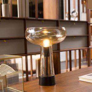 Hardware glass mushroom like lamp