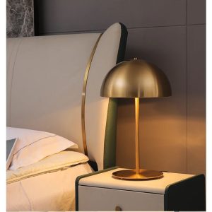 Golden bowl head with tiny rod lamp