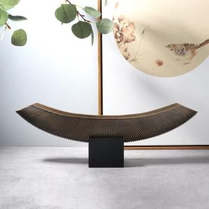 Ribbed Ship Shaped Decor