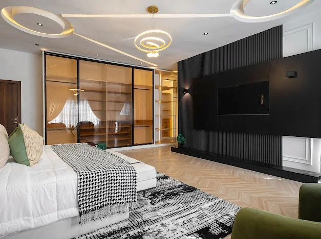 Luxury interior design with elegant furniture